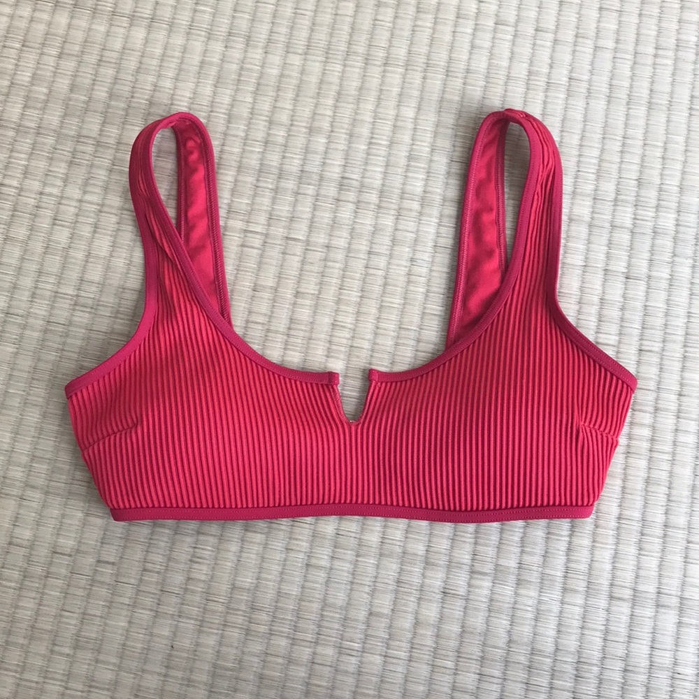 Red Hollister swim top